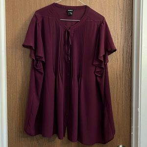 Torrid Purple Chiffon Blouse